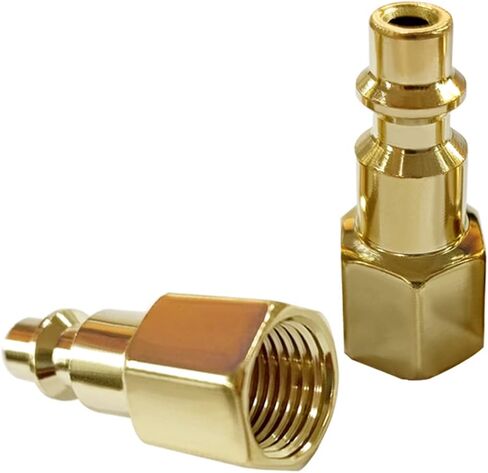 Uenede 6PCS Brass 1/8 Inch NPT Female Industrial Air Hose Quick Connect Plug Air Compressor Pneumatic Coupler Fitting Adapter in Kuwait