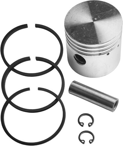 Air Compressor Piston& Ring Replacement Kit,Metal Accessories for Compressors,Wear-Resistant,Includes,3 Rings,Pin,2 Circlips,Sizes 42/47/48/51/65mm(47mm) in Kuwait