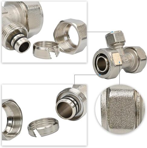 Compressed air duct Maxline M8014 Reducing Tee Fitting for 3/4-Inch x 1/2-Inch x 3/4-Inch Tubing，Compatible with RapidAir MaxLine Compressed Air Piping in Kuwait