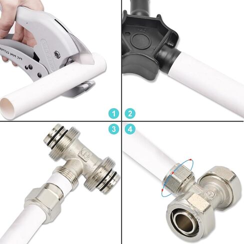 Compressed air duct Maxline M8014 Reducing Tee Fitting for 3/4-Inch x 1/2-Inch x 3/4-Inch Tubing，Compatible with RapidAir MaxLine Compressed Air Piping in Kuwait