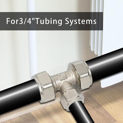 Compressed air duct Maxline M8014 Reducing Tee Fitting for 3/4-Inch x 1/2-Inch x 3/4-Inch Tubing，Compatible with RapidAir MaxLine Compressed Air Piping in Kuwait