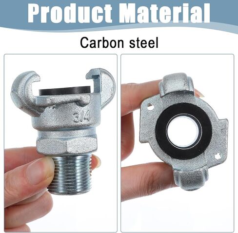 4 Sets 3/4 Inch Chicago Air Fittings Npt Iron Air Hose Fitting 2 Lug Universal Coupling for Female and Male End(Male End) in Kuwait