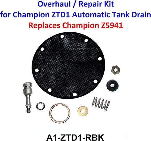 Overhaul/Repair Kit for Champion ZTD1 Automatic Tank Drain, Replaces Champion Z5941 in Kuwait
