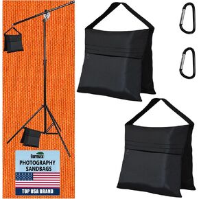 Eurmax USA 2-Pack Sandbag Weights,Photography SandBags for Light Stands and Video Equipments,Heavy Duty Saddlebags for Backdrop Stand,Tripod,Canopy,Umbrella Base,Fishing Chair and Picnic Table in Kuwait