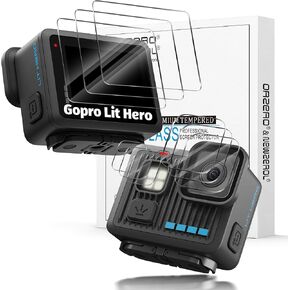 Orzero (3+3+3 Compatible for Gopro Lit Hero, 3 Packs Display Screen Protector +3 Packs Camera Lens Protector +3 Packs Flash Lamp Protector, Tempered Glass 9H High Definition Bubble-Free Anti-Scratch in Kuwait