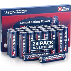 AA Lithium Batteries 3800mAh 8 Pack, 1.5V FR6, Non-Rechargeable | 15-Year Shelf Life | Leak-Resistant, Temp-Ready, 15g Each | For Cameras, Smart Locks, Flashlights & Backup in Kuwait