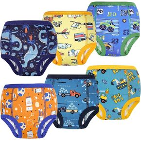 MooMoo Baby Potty Training Underwear for Boys Cotton Toddler Training Pants Reusable Absorbent Training Underwear for Toddler 3T, 6 Pack in Saudi Arabia