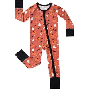 pureborn Baby Sleeper Viscose from Bamboo Zipper Footies Pjs 0-24 Months | Buttery soft, 2 way zipper, breathable, infant boy girl, fold-over mittens & foot cuffs, all-season, comfort, snug, unisex in Kuwait