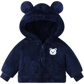 Winter Newborn Baby Boys Fleece Coats Infant Girl Jacket Toddler Hoodie For Girl in Saudi Arabia