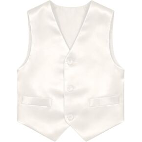 Bakerbear Baby Boy Vest for Toddler Satin Formal Tuxedo Waistcoat | Little Gentleman, Lightweight Comfortable, Sleeveless, Birthday Prom Christmas Christening, Wedding Bearer Ring Outfit in Saudi Arabia
