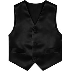 Bakerbear Baby Boy Vest for Toddler Satin Formal Tuxedo Waistcoat | Little Gentleman, Lightweight Comfortable, Sleeveless, Birthday Prom Christmas Christening, Wedding Bearer Ring Outfit in Kuwait