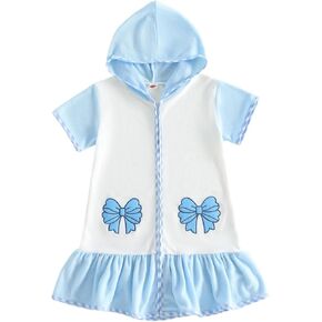 Toddler Girl Swim Cover Up Swimsuit Coverup Kids Baby Beach Towel Dress Bathing Suit Cover Ups for Swimwear in Kuwait