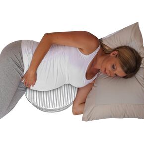 Boppy Wedge Pregnancy Pillow - Compact Support Wedge Maternity Pillow for Back, Knees, Pelvic Floor at Home, Office & Travel with Washable Knit Cover - Gray Modern Stripe in Kuwait