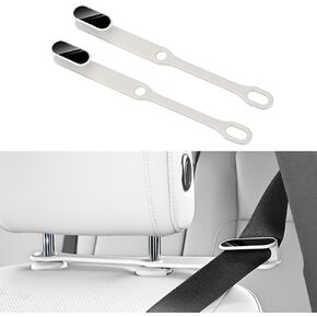 MAXDOOL 2PCS Car Seat Belt Guides Convenient | Practical&Seat Belt Adjuster,Seatbelt Guide Grabber, Fits Sports Seats with Headrest Gap or Hole (Black) in Kuwait