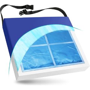 NYOrtho Wheelchair Seat Cushion – Firm, Non-Slip, Water-Resistant Seat Pressure Relief – Ideal for Wheelchairs, Office Chairs, and Car Seats 16" x 16" x 2" in Kuwait