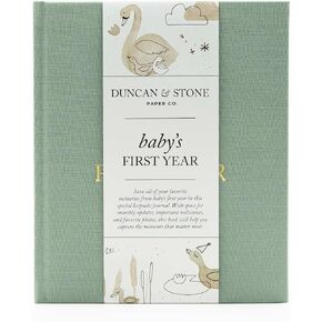 Baby Book Keepsake - Linen Baby Memory Book To Record Milestones, Photos, Ultrasounds & More (Sky Blue, 112 Pages) in Kuwait