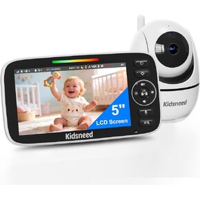 Kidsneed Baby Monitor with Camera and Audio - 5 inch 720P Video Baby Monitor, No WiFi, 48H Battery Life, Night Vision, Two Way Talk, Remote Pan Tilt Zoom, Thermal Monitor，1000 ft Range （530） in Saudi Arabia