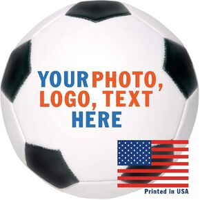 Personalized Custom Mini Size 6 Inch Official Size 1 Soccer Ball | Customized Soccer Ball with Name, Photo, or Text | Trophy or Gift for Coach, Son, Boyfriend, or Any Soccer Fan in Kuwait