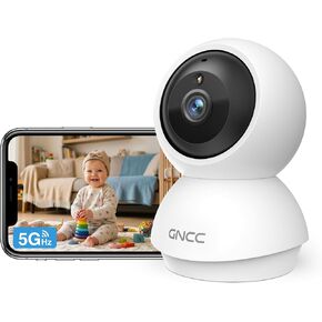 GNCC 2K Baby Monitor, 5G WiFi Baby Camera with Phone App, 360° Pan Tilt Zoom, 2‑Way Audio, Night Vision, AI Motiron Tracking,Cry Detection, SD Card/Cloud Storage,Temperature Sensor, Ideal for New Mom in Kuwait