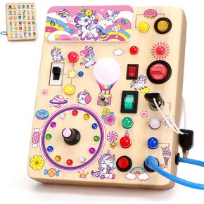 Konijiwa Busy Board - Montessori Toys for 1-3 Years Old Boys & Girls | Sensory Toys for Kids with Autism | Toddlers Learning Activity for Early Development (Busy Board v2) in Saudi Arabia