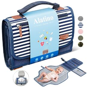 Alatino Portable Diaper Changing Pad for Baby, Detachable Travel Changing Pad with Baby Wipes Pocket, Gifts for Baby Shower, Newborn Girls and Boys (Austere Grey) in Kuwait