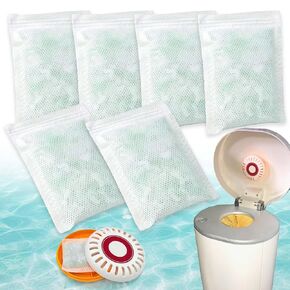 Diaper Pail Deodorizer for Munchkin Step and Pail Diaper Pails | Odor Removing Baking Refills Compatible with Arm & Hammer Puck Cartridge, Ocean Aroma, 6 PCS in Kuwait