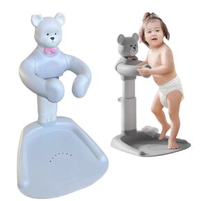 Baby Shower Stand, Foldable Baby Bear Bath Stand Adjustable Infant Bath Support Toddler Showers Stands with Anti-Slip Base Drainage Holes Shower Head Holder for Infants 8-36 Months Gift Grey Bear in Saudi Arabia