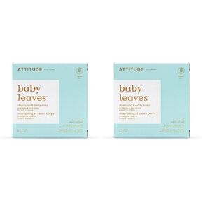 ATTITUDE Plastic-Free Baby Shampoo and Body Soap Bar, EWG Verified, Dermatologically Tested, Vegan, Good Night, 3 Ounces in Saudi Arabia