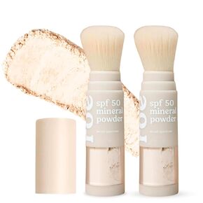 Roe Wellness- SPF 50 Powder Sunscreen Mineral-Based, Non-Toxic Brush-on For Kids, Adults & Babies | For Scalp, Face & Body (Reef Safe)(2Pack) in Kuwait