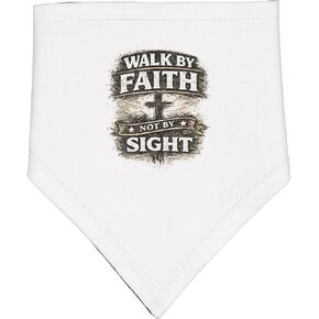inktastic Walk By Faith Christian Baby Bandana Bib in Kuwait