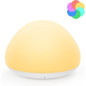 Baby Night Light for Nursery, Soft Silicone Tap Control Night Lamp with 8 Color Changing, Stepless Dimming, Rechargeable Portable Night Light for Kids, 1H-Timer, Warm Light for Breastfeeding in Saudi Arabia