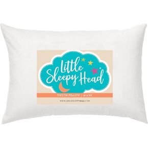 Little Sleepy Head Youth Pillow 16x22 - Soft & Hypoallergenic Bed Pillow Youth Pillows for Sleeping Age 5-10 - Snugly Designed Youth Neck Pillows for Travel, School and Bedtime - (1 Pack) in Saudi Arabia