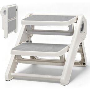 Foldable Toddler Step Stool for Bathroom Sink, Toilet, Bedroom, Kitchen – Non-Slip, Space-Saving, BPA-Free, Supports 110 lbs, Kids Step Stool (Grey) in Kuwait
