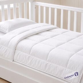 Continental Bedding Toddler Comforter, Down Alternative Duvet Insert, 100% Cotton Shell, Lightweight Breathable Blanket for Crib and Toddler Bed, 33x42 in Kuwait
