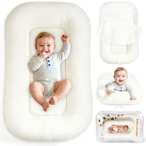 Baby Lounger & Snuggle Nest for Newborn 0-24 Months, Baby Nest Supervised Breathable Cotton for Newborn, Breathable Portable Infant Lounnger for Travel and Home in Kuwait