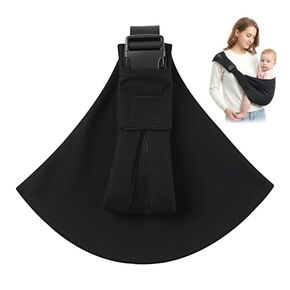 Baby Sling Carrier, Ergonomic Toddler Sling with Split Wide Shoulder Strap & Enhanced Back Support, Deep Wide Seat Design for 6–48 Months, Supports up to 44 lbs (Brown) in Kuwait
