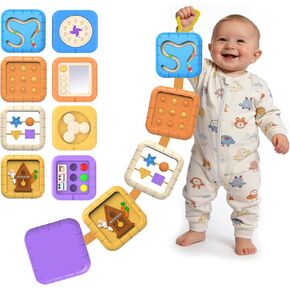 Busy Board Montessori Toys for 1 Year Old Boy Girl, Baby Plane Travel & Road Trip Essential, Sensory Learning Toys for Toddlers 1-3, Birthday Gifts for 1 2 Year Old Boys Girls in Saudi Arabia