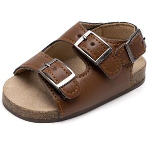 KIDSUN Baby Boys Girls Sandals Cork Footbed Adjustable Strap Clogs Infant Summer Non-Slip Rubber Sole Prewalk Shoes in Saudi Arabia