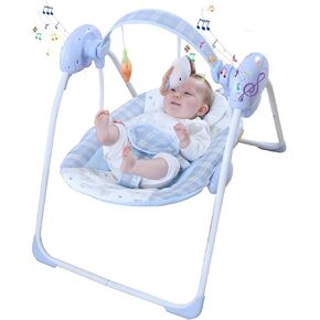 Portable Baby Swing for Infants, Compact & Foldable Infant Swing with 5-Speed Swing,Music, Timer, Cushioned Seat, Battery Operated, 0-9 Months 6-20 lbs,SG2402 in Saudi Arabia