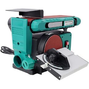 Belt and Disc Sander Combo, 4 x 36 Inch Belt Sander and 6 Inch Disc Sander, Benchtop Belt Disc Sander with 0-90° Adjustable Belt, Quick Tension Release for Woodworking, Metalworking, Plastic in Kuwait