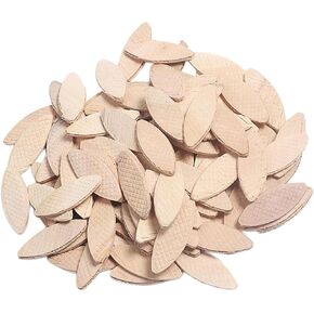 100 Pieces Wood Joining Biscuits Biscuit Joiner Wooden Dowels Beech Wood Chips Suitable for DIY Craft Handcraft Projects, No0 47x15x4 mm in Kuwait