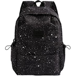 Nylon Backpack Large Capacity Waterproof for Travel | Lightweight, 12.6x6.7x17.7 inches, Multiple Pockets, Luggage Strap, Black/Gray/Blue in Kuwait