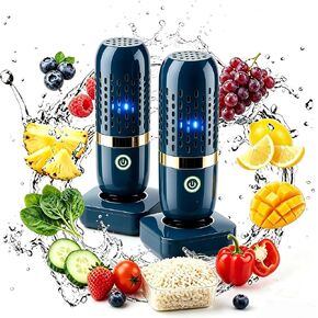 2026 New Produce Cleaner, OH-Ion Fruit and Vegetable Washing Machine, Wireless IPX7 Food Purifier, 10 Min Auto Clean Fruits Veggies Meat Seafood Home Kitchen Travel Camping in Kuwait