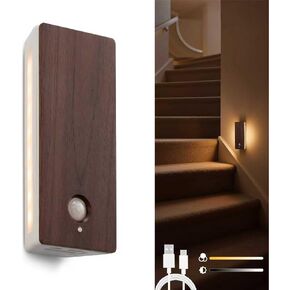 Rechargeable Battery Night Light with Motion Sensor, Cordless Battery-Powered Stick-on Magnet Toilet Lights, Soft Two-Sided Glow, 3CCT Dimmable, for Bedroom, Closet, Stairs, 3 Pack in Kuwait