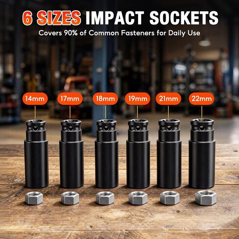 SOARFLY 1/2" Cordless Impact Wrench, 738 Ft-lbs (1000 N.m) High Torque 21V Brushless Electric Impact Gun with 2x 4.0Ah Batteries, Impact Driver with LED Light, 6 Sockets for Home Car/Mower/Truck RV in Kuwait