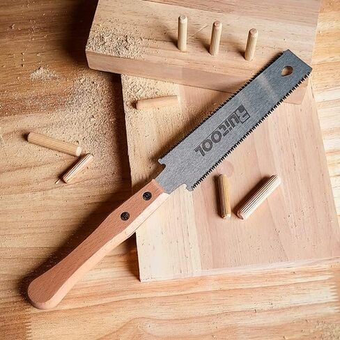 RUITOOL Japanese Hand Saw 6 Inch Double Edge Sided Pull Saw Ryoba SK5 Flexible Blade 14/17 TPI Flush Cut Beech Handle Wood Saw for Woodworking Tools in Kuwait