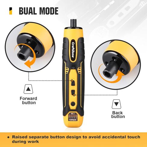 Electric Screwdriver Set with LED Light, USB Rechargeable Cordless Screwdriver, Level 5 Torque Screwdriver with 28 pcs Screwdriver Bit Set & Carrying Case for Home, Electronic, Automotive in Kuwait