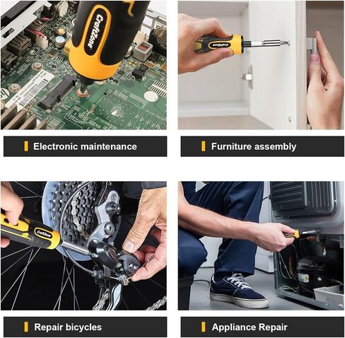Electric Screwdriver Set with LED Light, USB Rechargeable Cordless Screwdriver, Level 5 Torque Screwdriver with 28 pcs Screwdriver Bit Set & Carrying Case for Home, Electronic, Automotive in Kuwait