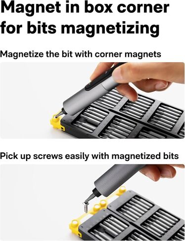 HOTO SnapBloq™ S-A01 Master Precision Screwdriver Set + Electric Screwdriver Rechargeable, 3.6V Cordless Screwdriver Set USB-C, 3 Torque Settings in Kuwait