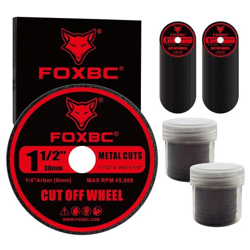 FOXBC 1-1/2 Inch Cut-Off Wheels, 1/4" Arbor Hole, Rotary Cut-Off Discs for Metal, Plastic, Fiberglass Reinforced - 80 Pack in Kuwait